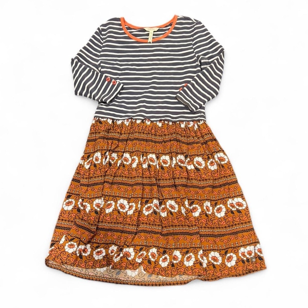 Matilda Jane Winsome Dress Womens Small Mixed Print Striped Floral Boutique
